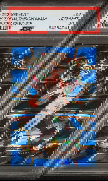 VICTOR WEMBANYAMA 2023-24 PANINI SELECT #87 BLUE ICE SPURS RC ROOKIE PSA 10