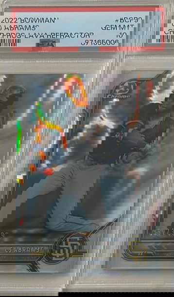 2022 Bowman CJ Abrams Chr.Pros-Lava Refractor #BCP9 PSA 10 GEM MT /299