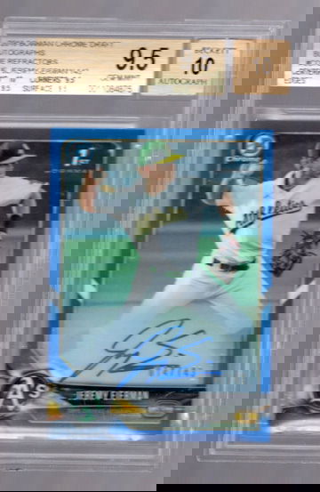 Jeremy Eierman 2018 Bowman Blue Refractor Auto