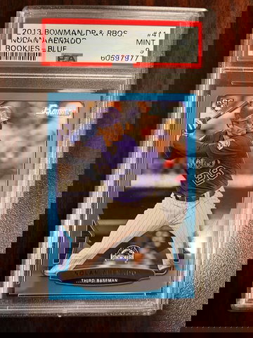 Nolan Arenado 2013 Bowman DP & Pros Blue /500 #41 PSA 9 Rookie Card