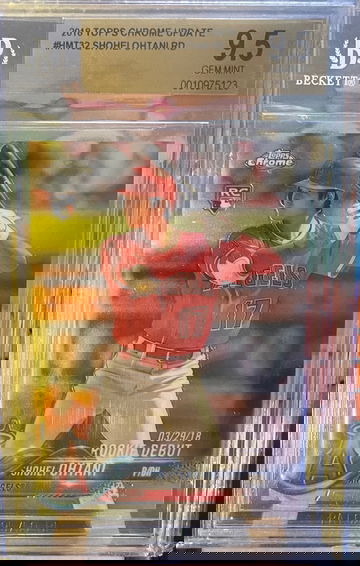 2018 topps chrome update shoehai ohtani #hmt32