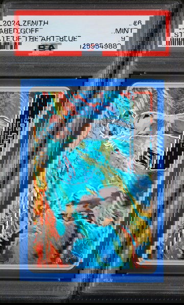 2024 Panini Zenith State of the Art Blue Jared Goff #6 /45 PSA 9