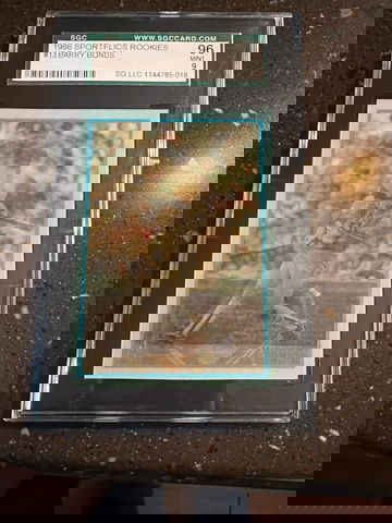 1986 Sportflics Rookies #13 Barry Bonds – SGC Mint 9 (Cert #1144785-016)