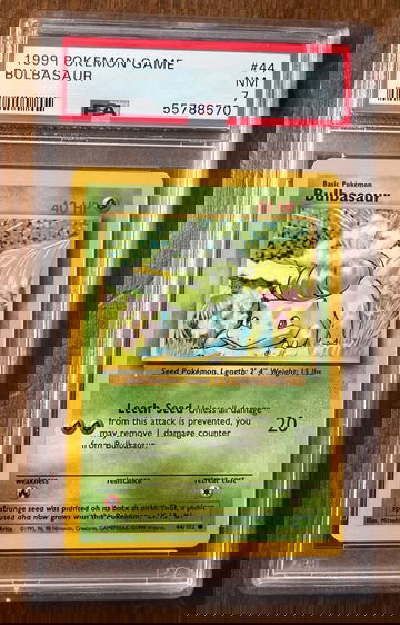 1999 Pokémon Base Set Bulbasaur PSA 7