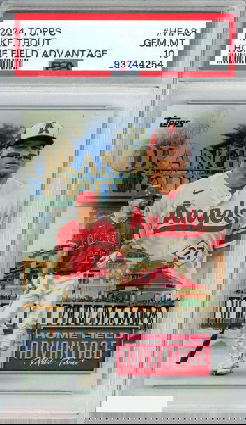 2024 TOPPS HOME FIELD ADVANTAGE MIKE TROUT #HFA8 ANGELS PSA 10 GEM MT