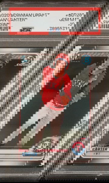 2020 Bowman Draft Chrome Evan Carter #BD126 PSA 10