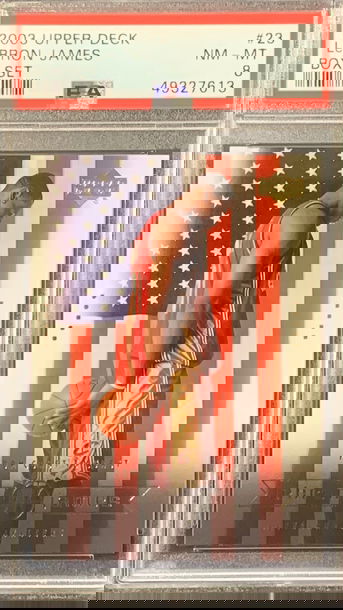 2003 Upper Deck Lebron James Box PSA 8