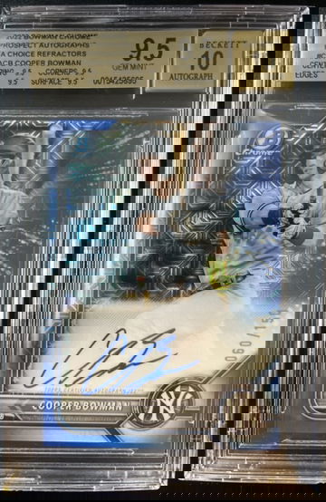 2022 Bowman Chrome Prospect Autographs Hta Choice Refractors Cooper Bowman #CPACB BGS 9.5