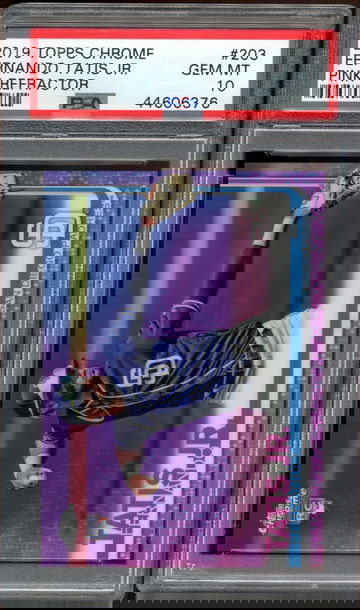 2019 Topps Chrome Fernando Tatis Jr. Rookie Card Pink Refractor PSA 10