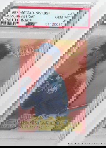 PSA 10 GEM MINT 1997 METAL UNIVERSE BLAST FURNACE KEN GRIFFEY JR  CARD #8