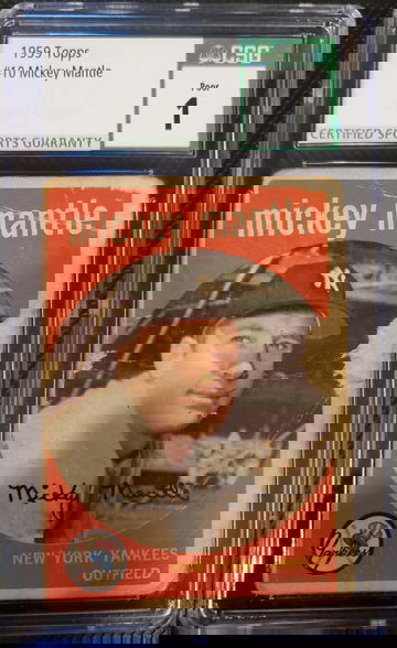 1959 topps MICKEY MANTLE #10