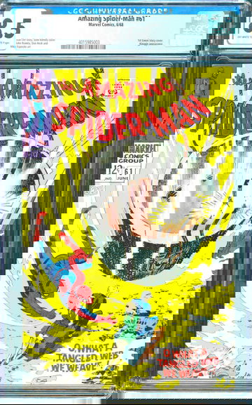 Amazing Spider-Man #61 (1968) CGC 8.5 -- O/w to white; 1st Gwen Stacy cover