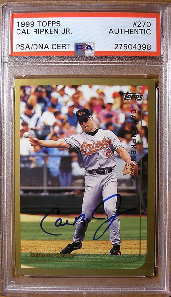 Cal Ripken Jr. 1999 Topps #270 PSA/DNA Authentic Auto