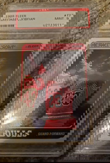 1988 fleer michael jordan psa 9