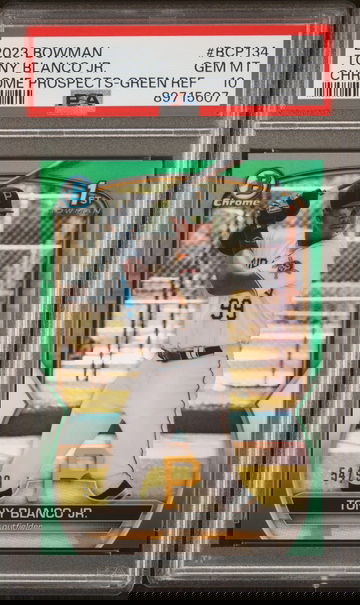 2023 BOWMAN TONY BLANCO JR. CHROME PROSPECTS CHROME PROSPECTS-GREEN REF #BCP134 PSA 10