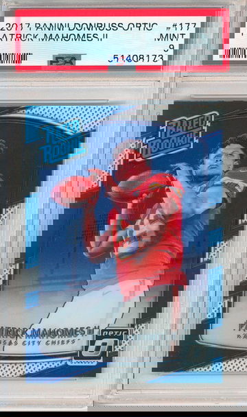 Patrick Mahomes III 2017 Donruss Optic #177 PSA 9 Mint