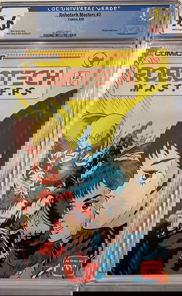 ROBOTECH MASTERS # 2 COMICO COMICS 1985 CGC 9.6 WHITE PAGES SHARP COMIC!!