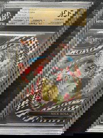 2020 Nick Bosa Select Field Level Prizm Zebra #324 Die Cut 49ers POP 1