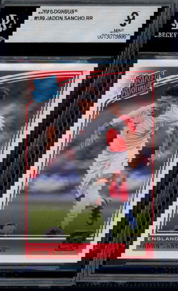 2018 Panini Donruss #189 Jadon Sancho BGS 9 Mint RC ROOKIE
