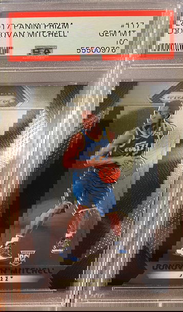 2017 Panini Prizm Donovan Mitchell Rookie PSA 10