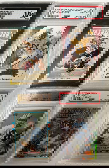 Football Mix Lot Johnson /10 Brees Aikman Brady 