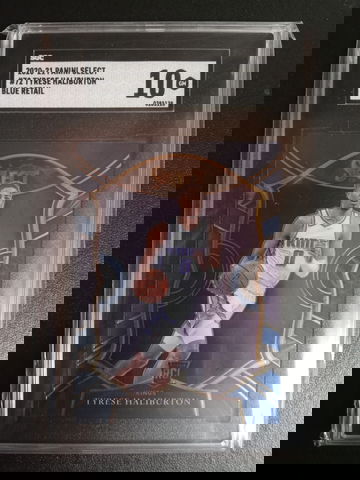 2020-21 Tyrese halliburton Panini select blue retail RC SGC 10