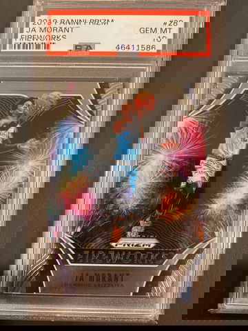 Ja Morant Prizm Fireworks PSA 10