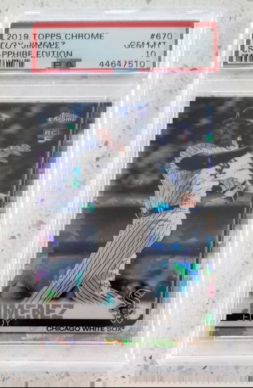 2019 Topps Chrome Sapphire Eloy Jimenez Rookie RC PSA 10