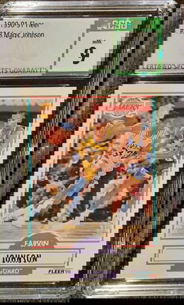 1990-91 Fleer Magic Johnson #93 CSG 9