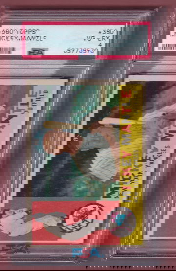 1960 Topps #350 Mickey Mantle PSA 4 - EBAY Authenticated