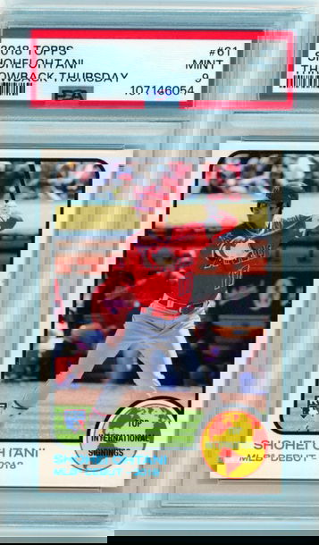 2018 Topps Throwback Thursday #61 Shohei Ohtani PSA 9 MINT!