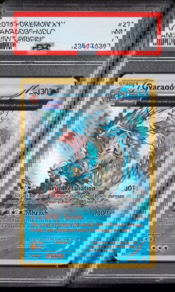 2015 Pokemon XY Ancient Origins Holo Gyarados #21 PSA 7