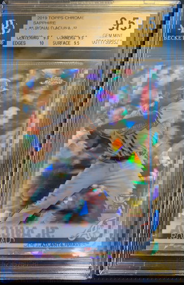 2019 Topps Chrome Sapphire Ronald Acuna BGS 9.5 True Gem+