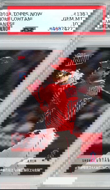 2018 TOPPS NOW SHOHEI OHTANI #136J JAPANESE ROOKIE RC ANGELS PSA 10 GEM MT