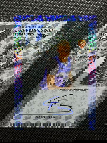 2025 Topps Cooper Flagg Rookie Shopping Spree On Card Auto #20/50