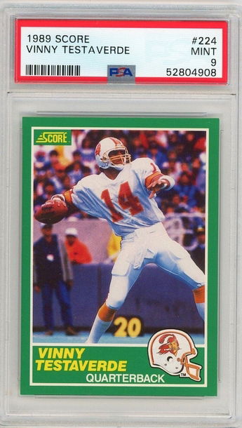 1989 Score Vinny Testaverde #224 PSA 9 P1229
