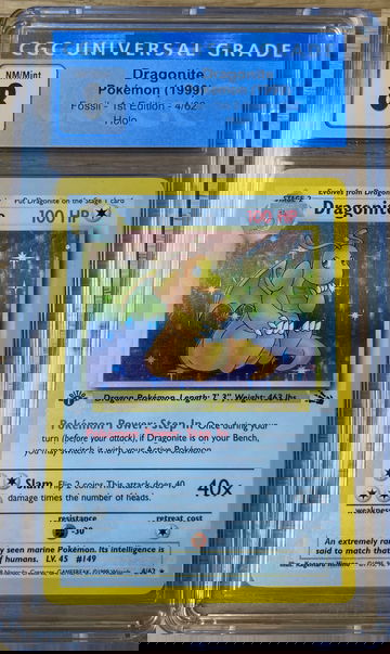1st Edition Dragonite Holo CGC 8