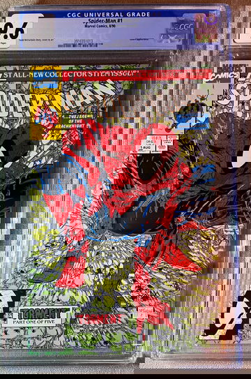 Spiderman #1 mcfarlane cgc 9.6 WHITE PAGES 1990