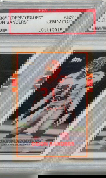 1989 Topps Traded Deion Sanders #30T RC PSA 10 GEM MINT HOF