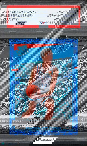 Aleksej Pokusevski 2020 Donruss Optic Blue Velocity #167 RC Rookie PSA 10