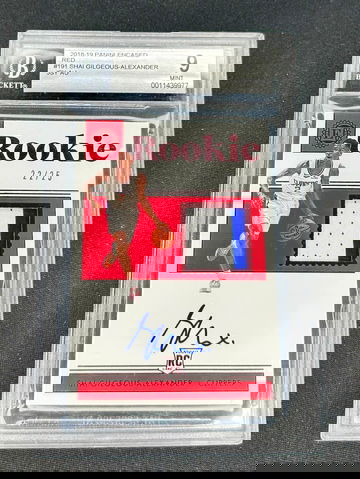 2018 Shai Gilgeous Alexander Panini Encased Rookie Patch Auto Red RPA /25 BGS 9 10 #191 Autograph Jersey SGA