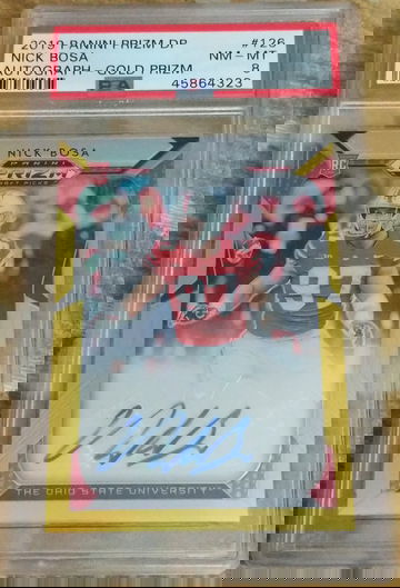 2019 prizm draft Nick Bosa GOLD prizm auto 01/10
