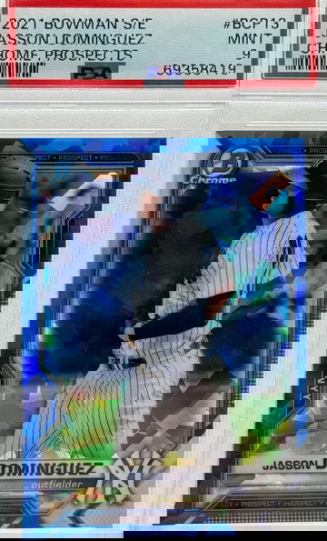 2021 BOWMAN S/E JASSON DOMINGUEZ CHROME PROSPECTS #BCP13 PSA 9 MINT