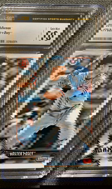 2018 Bowman Buster Posey CSG 10 Gem Mint
