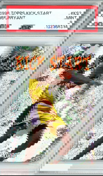 1998 TOPPS KICK START KOBE BRYANT #KS2 L A LAKERS PSA 9 MINT