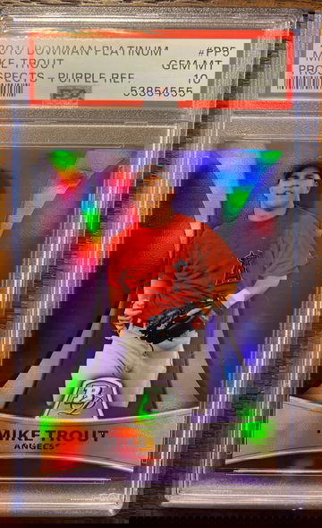 2010 Bowman Platinum Purple Refractor Trout PSA 10 -low pop!