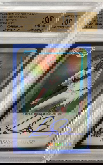 Trevor Bauer Bowman Draft Blue Auto