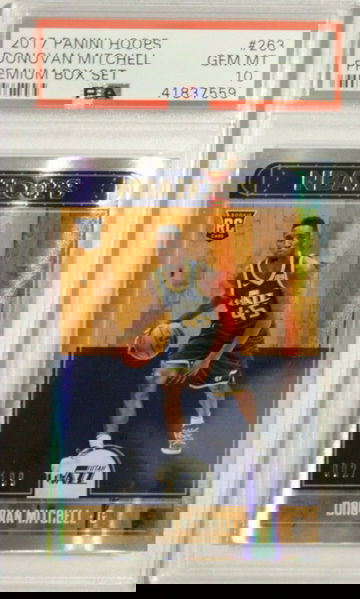 2017 Panini Hoops Donovan Mitchell Premium Box Set #263 ROOKIE /199 PSA 10 POP 6