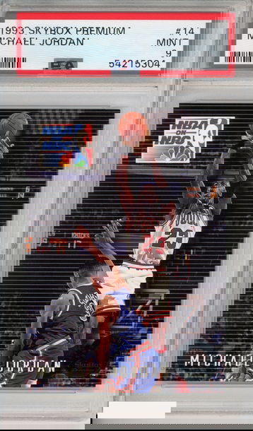 1993 SKYBOX PREMIUM MICHAEL JORDAN #14 HOF CHICAGO BULLS PSA 9 MINT