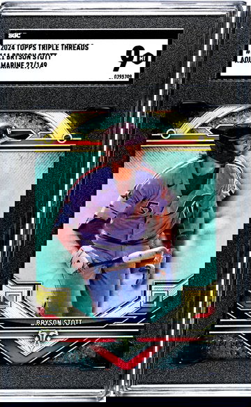 2024 Topps Triple Threads #111 Bryson Stott Aquamarine /149 SGC 9